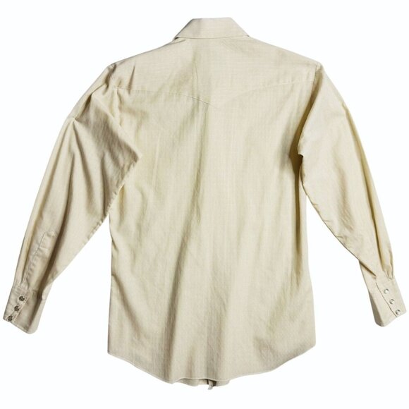 VTG H BAR C Ranch Wear Mens Shirt Size 15 1/2 Western Pearl Snap Mini Diamond - Picture 5 of 10